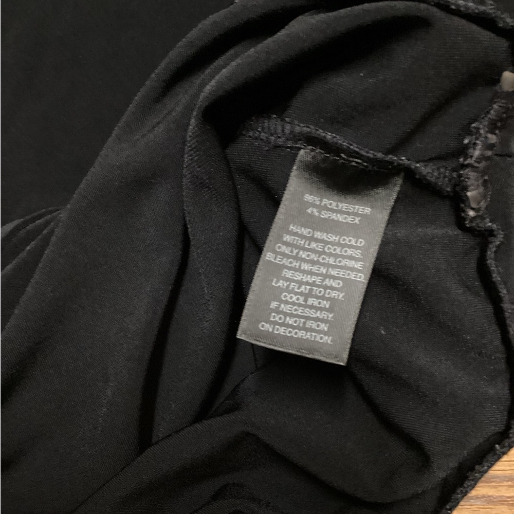 White House Black Market Boat Necl Blouse Dolman Sleeves Black Size Small - Picture 6 of 9